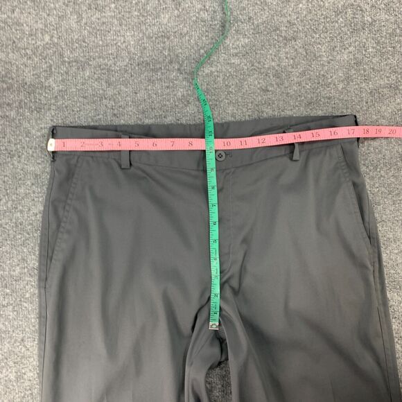 Nike Golf Pants Mens 34 Gray Flat Front Dri Fit Tech Sweat Wicking Stretch Chino - Picture 6 of 14